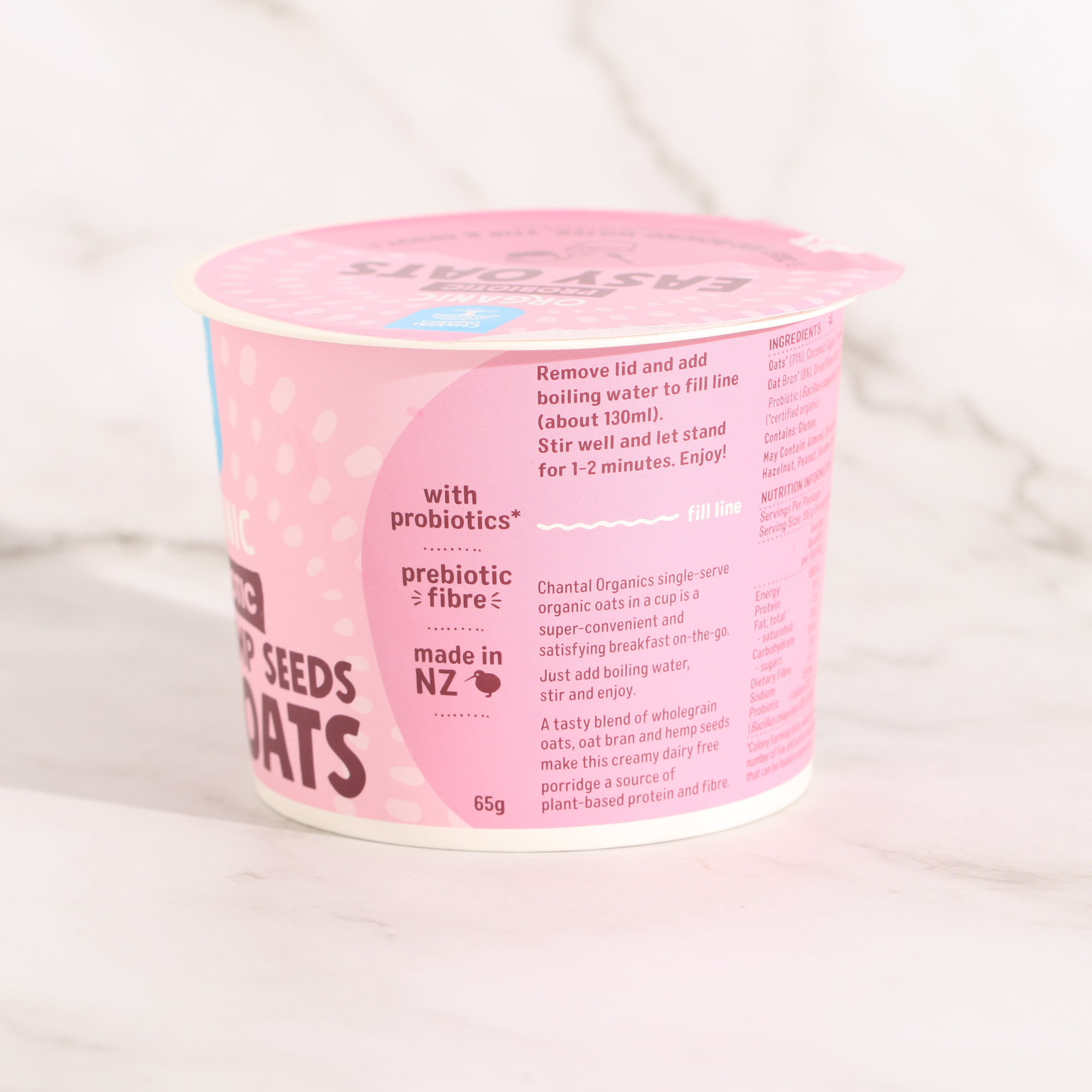 Probiotic Easy Oats Plum & Hemp Seeds - Chantal Organics